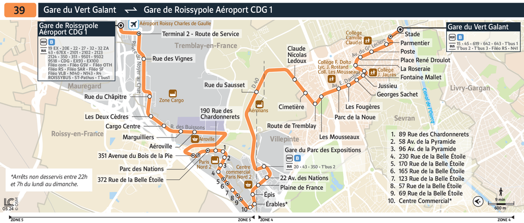 Bus line route 39