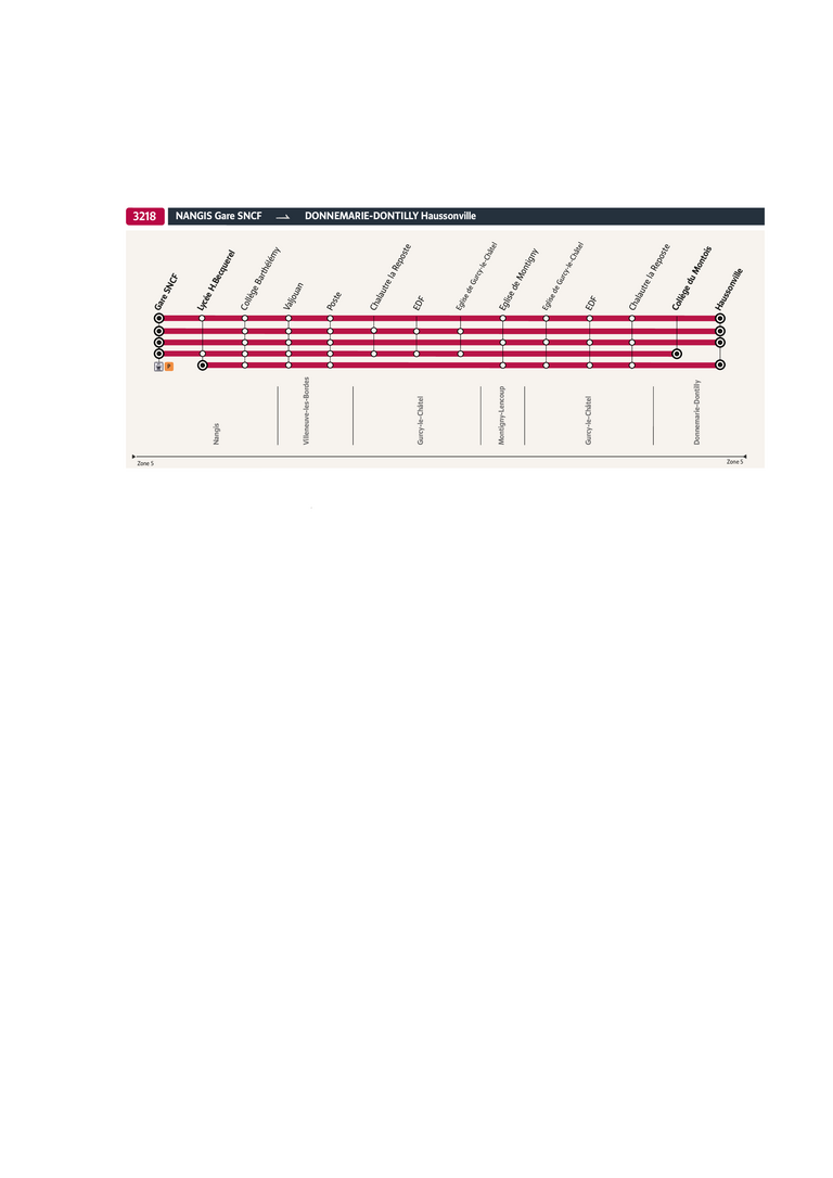 Bus line route 3218