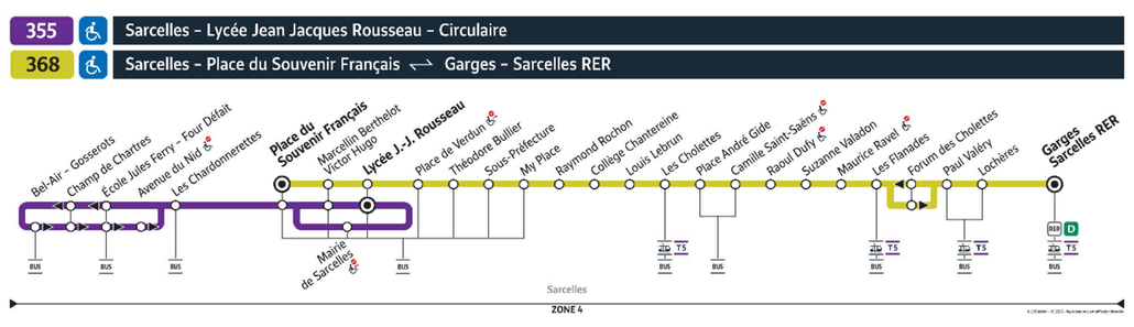 Bus line route 368