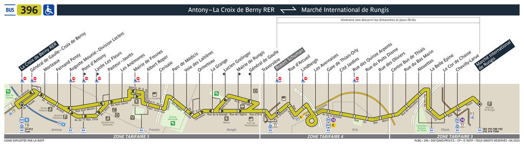 Tracé de la ligne de Bus