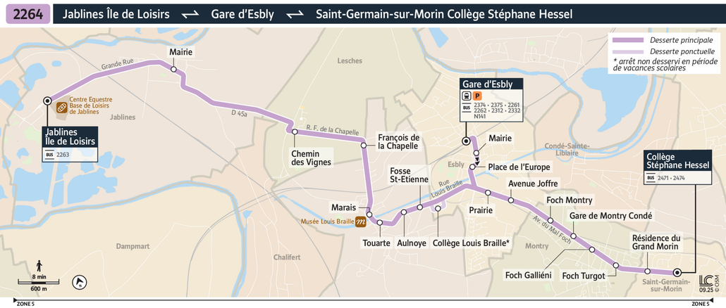 Bus line route 2264