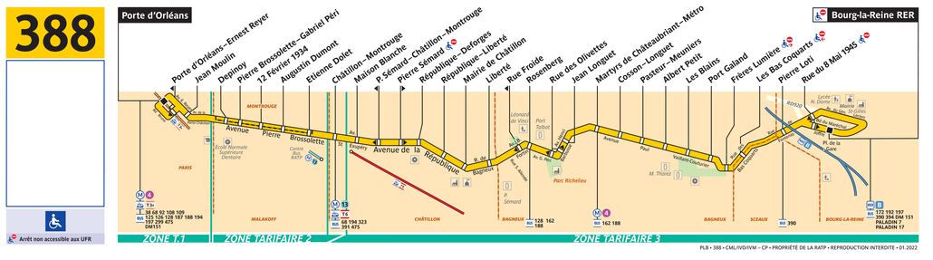 Bus line route 388