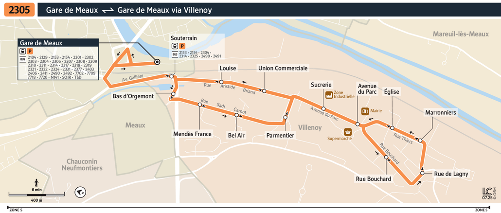 Bus line route 2305