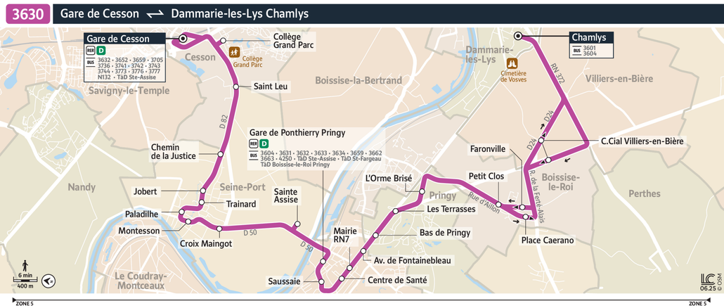 Bus line route 3630