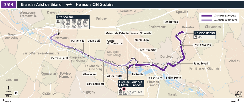 Bus line route 3513