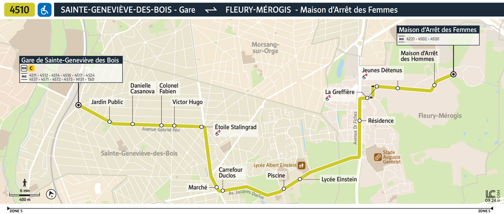 Bus line route 4510