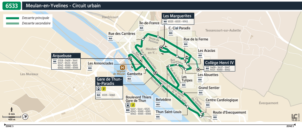 Bus line route 6533