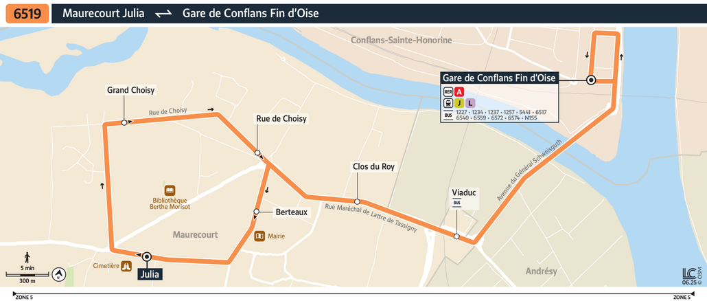 Bus line route 6519