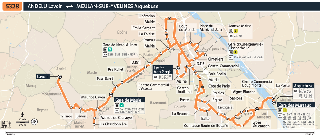Bus line route 5328