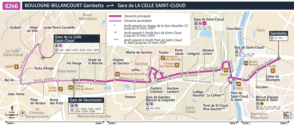 Bus line route 6246
