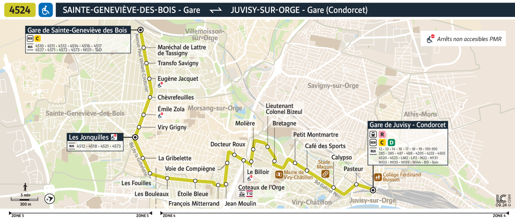 Bus line route 4524