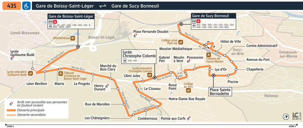 Bus line route 435