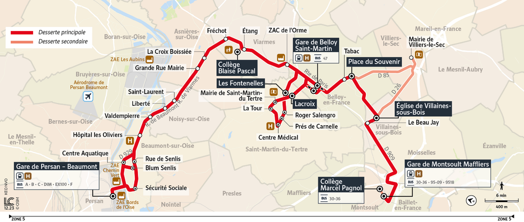Bus line route 1304