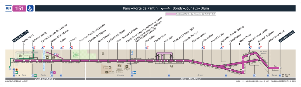 Bus line 151: map, stops, and real-time schedules