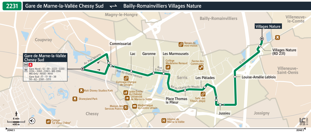 Bus line route 2231