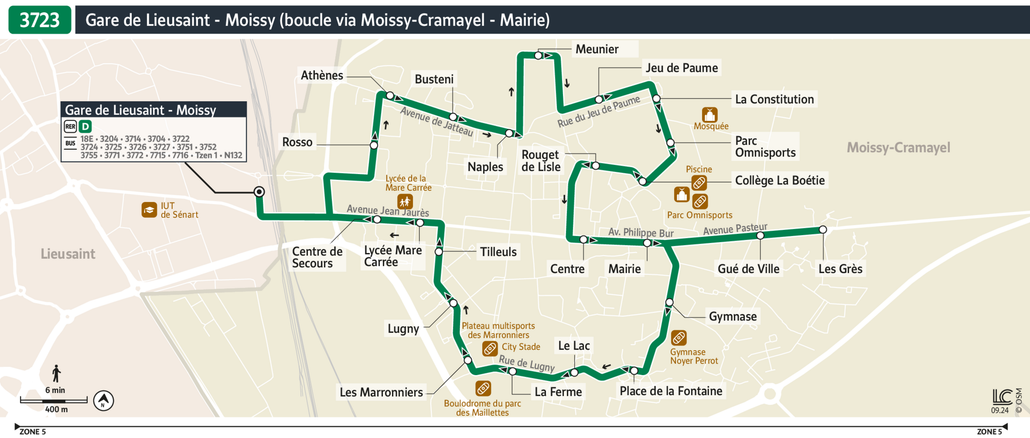 Bus line route 3723