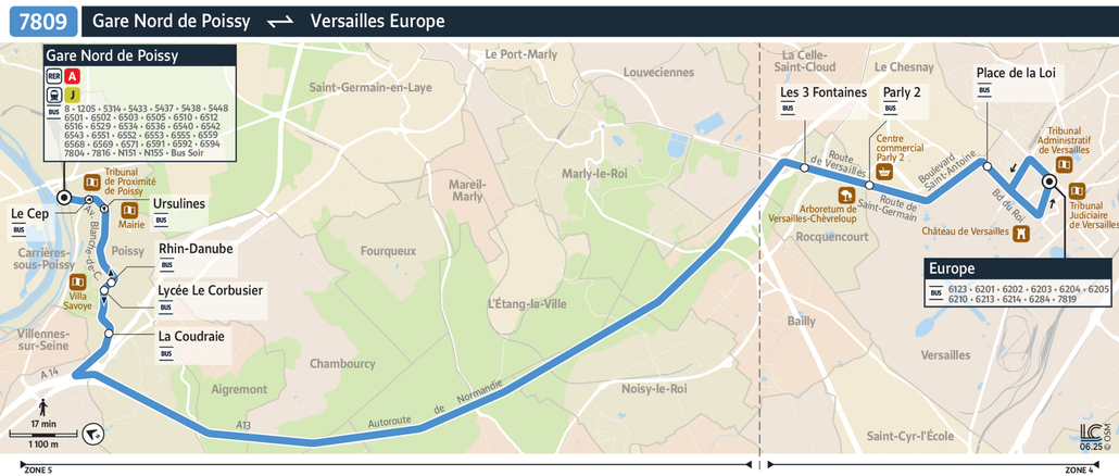 Bus line route 7809