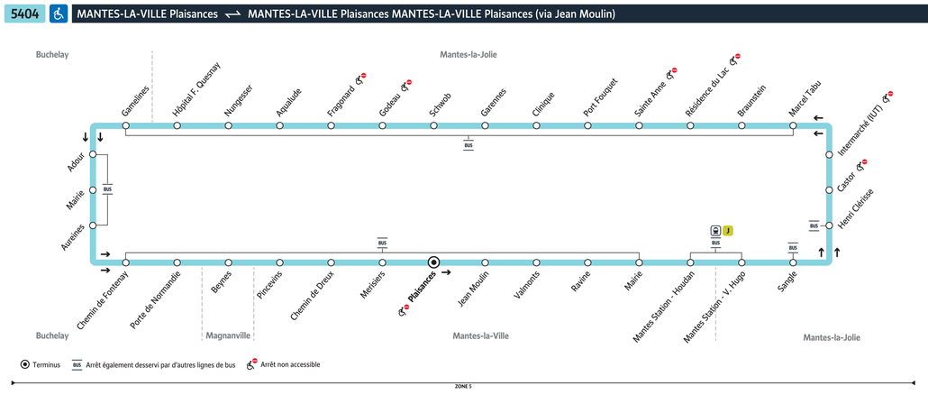 Bus line route 5404
