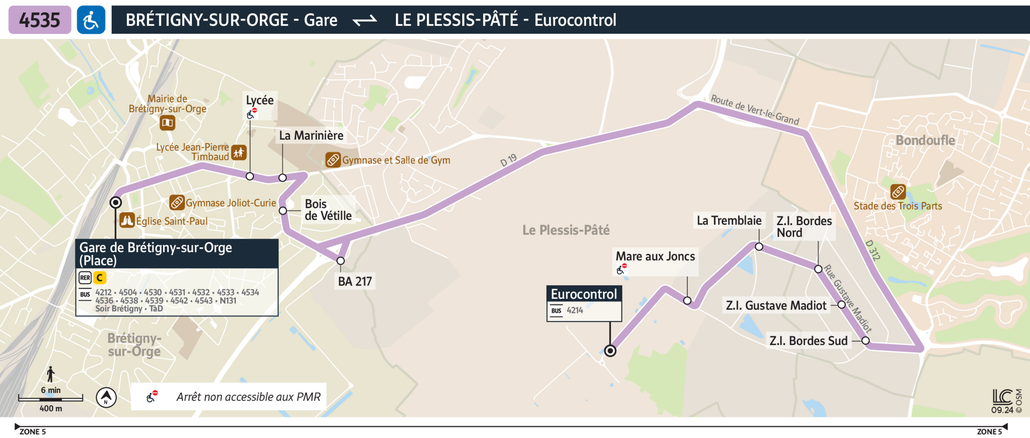 Bus line route 4535