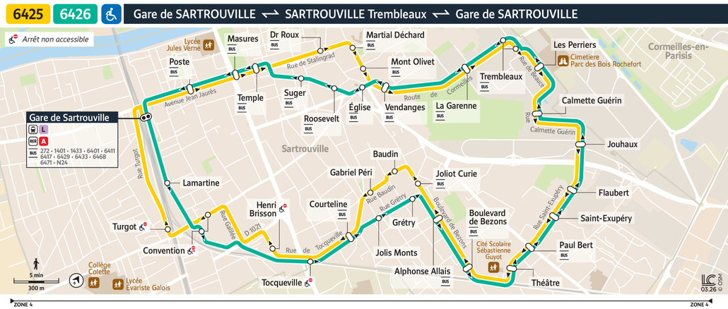 Bus line route 6425