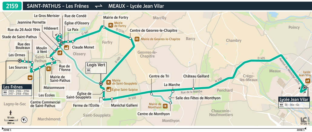Bus line route 2159