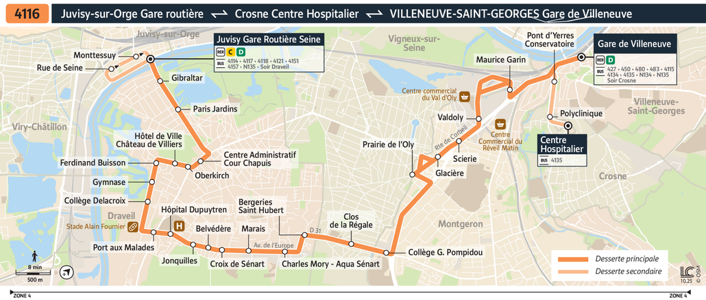 Bus line route 4116