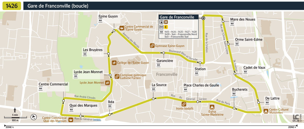 Bus line route 1426