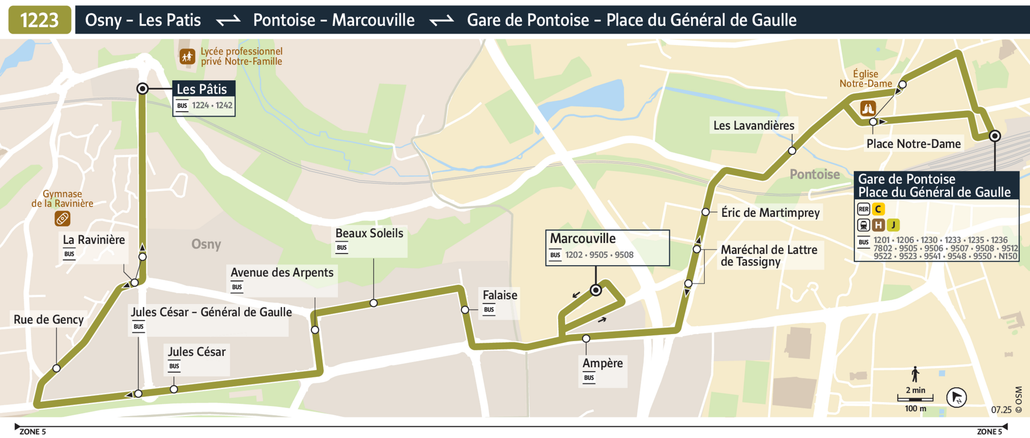 Bus line route 1223
