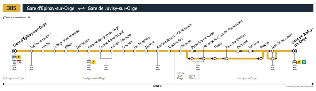 Bus Ligne 385 : plan, arrêts et horaires en temps réel | Bonjour RATP