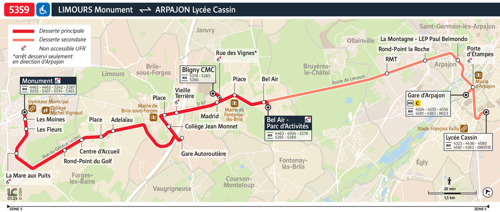 Bus line route 5359