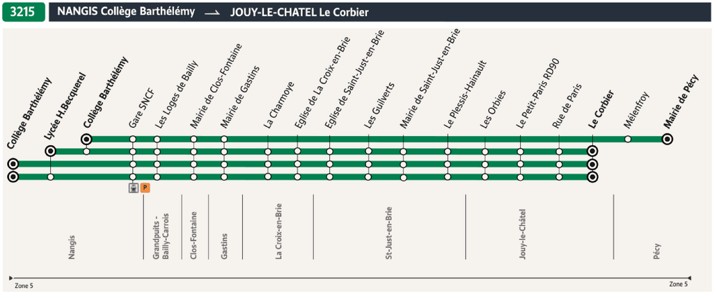 Bus Ligne 3215 : plan, arrêts et horaires en temps réel | Bonjour RATP