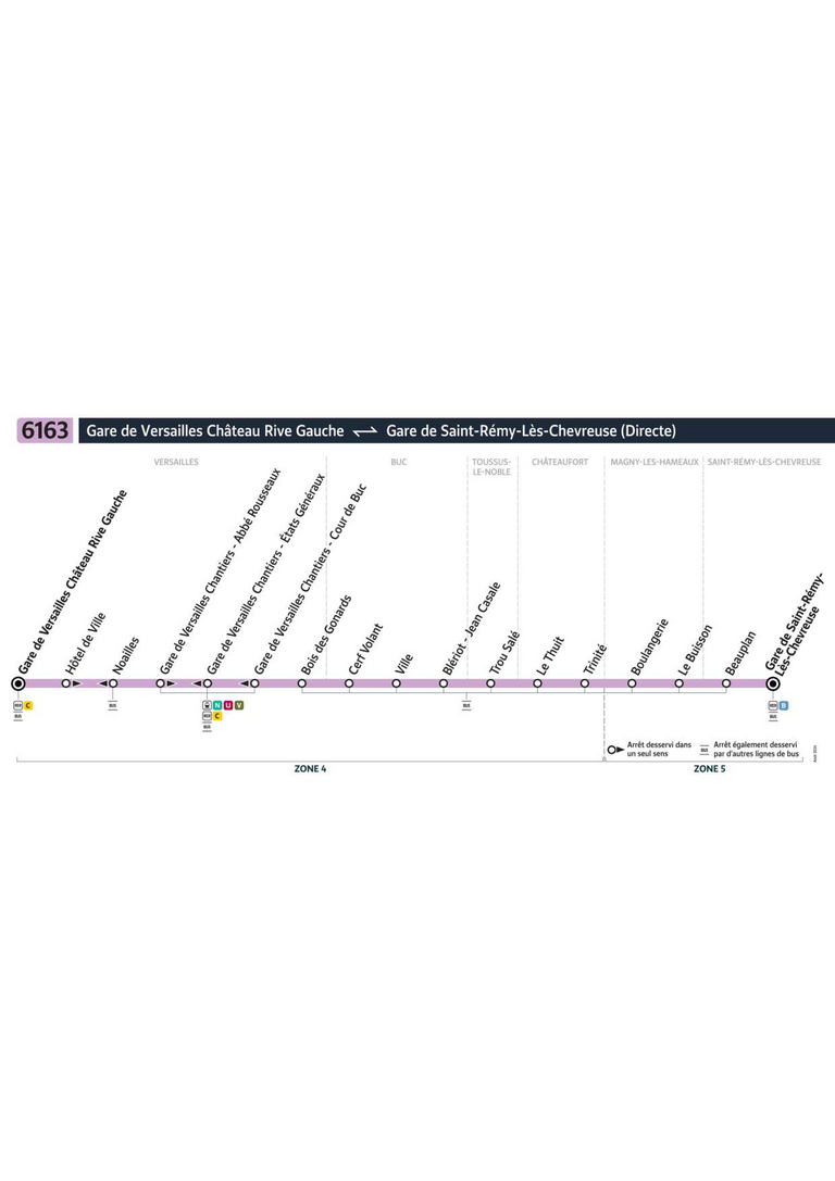 Bus line route 6163
