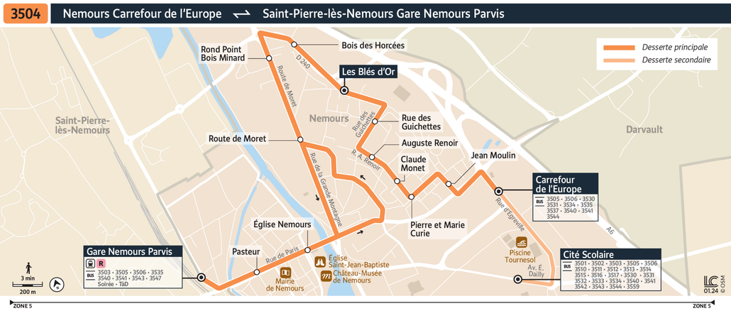 Bus line route 3504