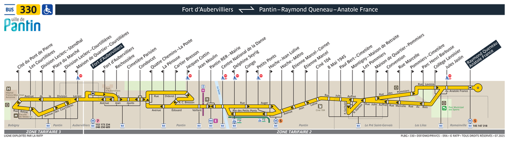 Bus line route 330