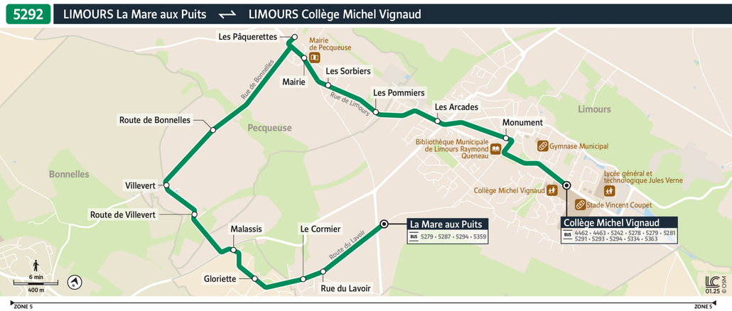 Bus line route 5292