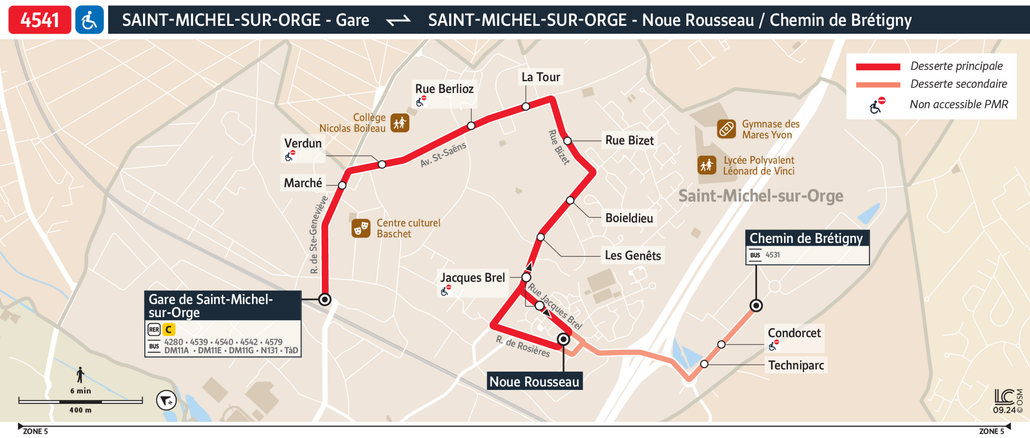 Bus line route 4541