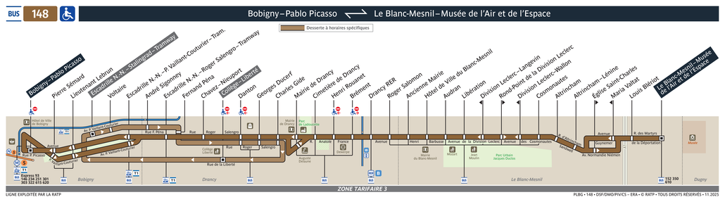 Bus line route 148