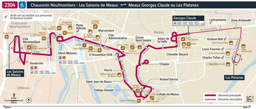 Bus line route 2304