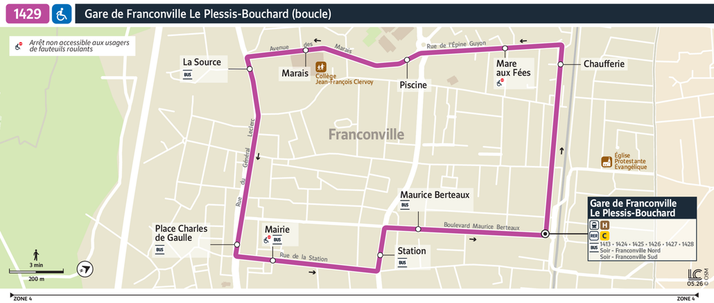 Bus line route 1429