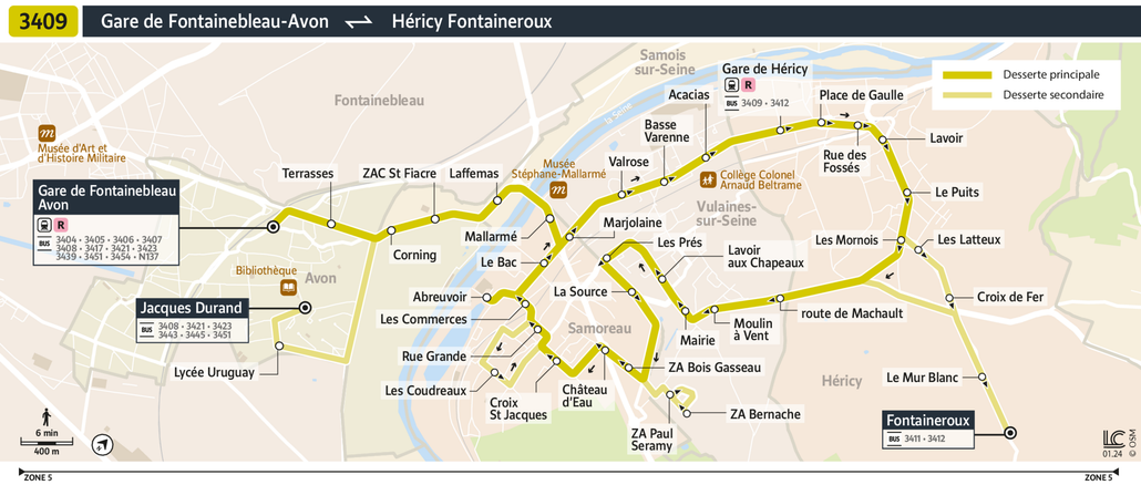 Bus line route 3409