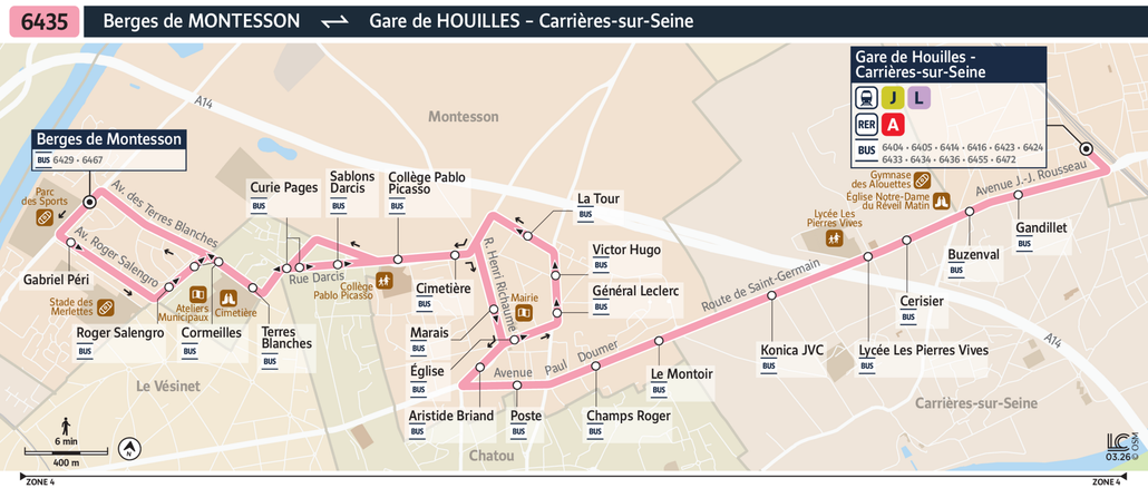 Bus line route 6435