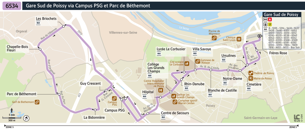 Bus line route 6534