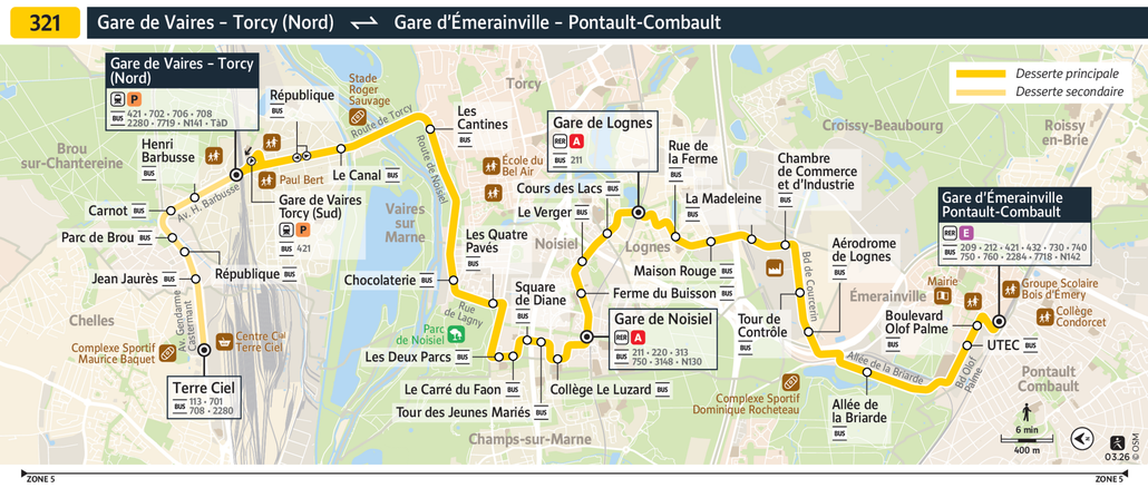 Bus line route 321