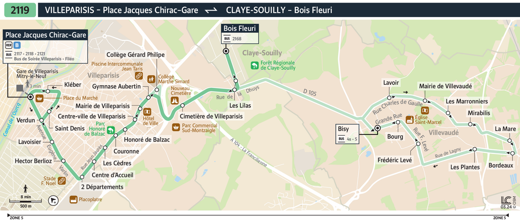 Bus line route 2119