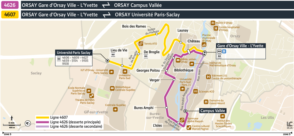 Bus line route 4607