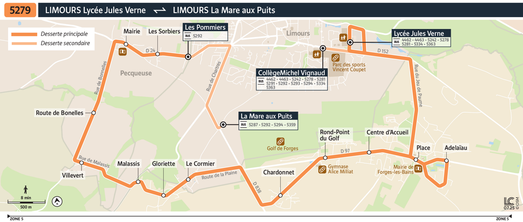 Bus line route 5279