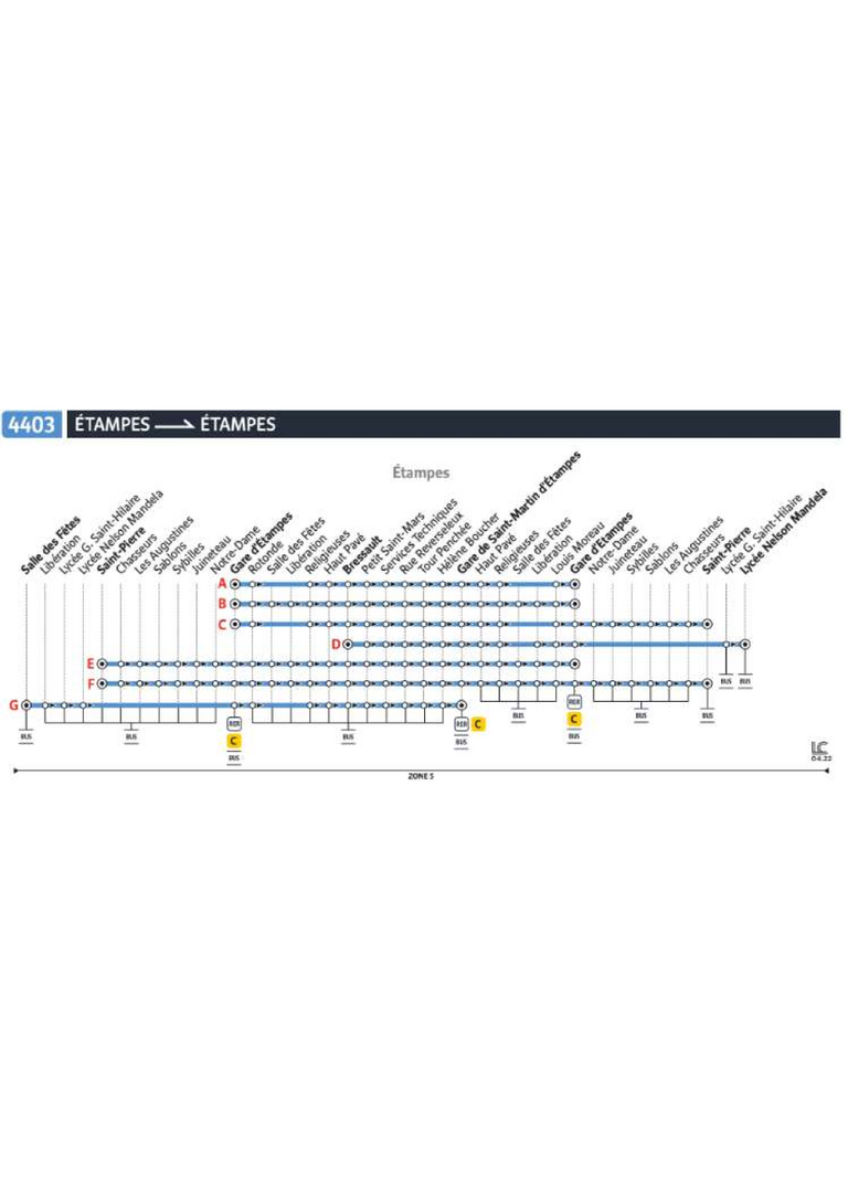 Bus line route 4403