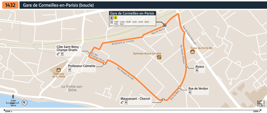 Bus line route 1432