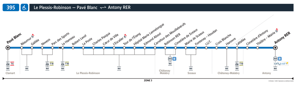 Bus line route 395