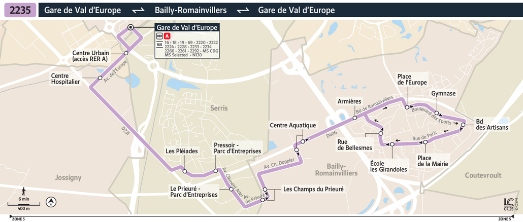 Bus line route 2235